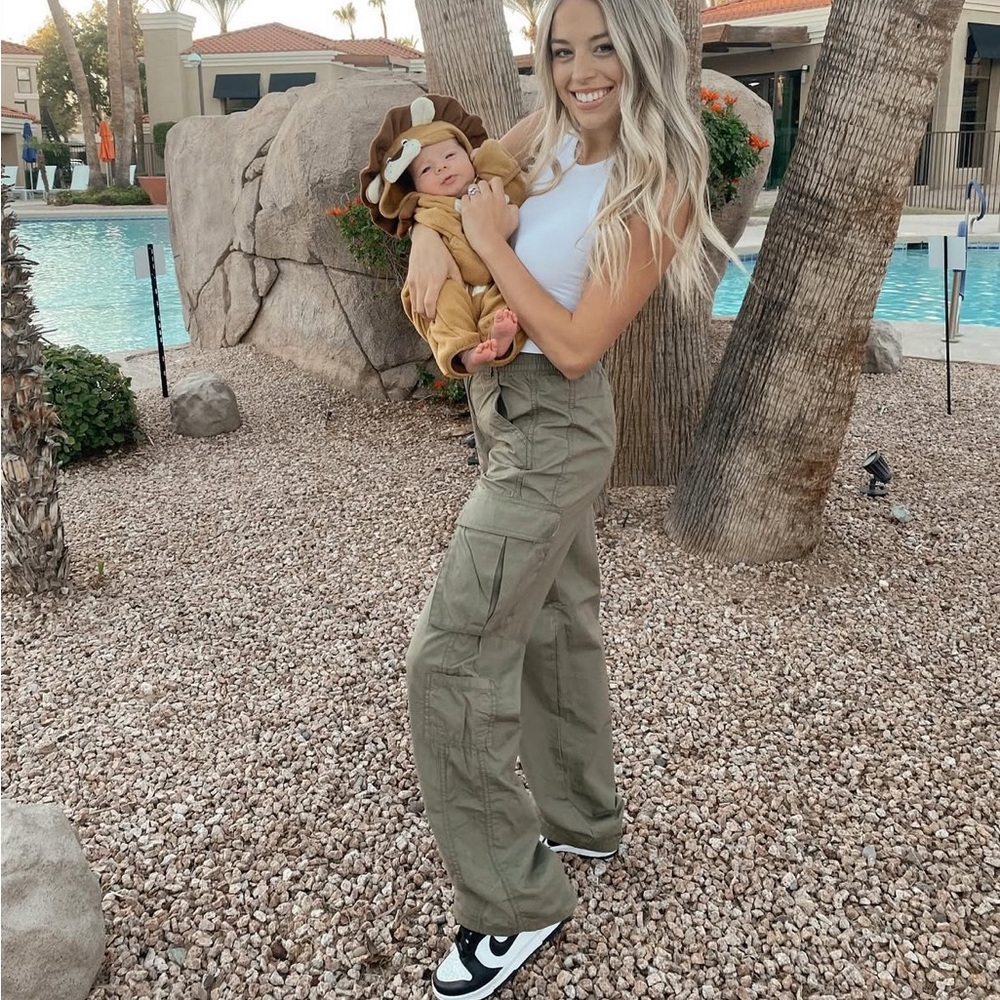 Khaki olive green Cargo Pants